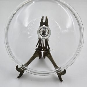 Pyrex 624C- Replacement Lid 8.75" round clear glass ribbed fits 2qt